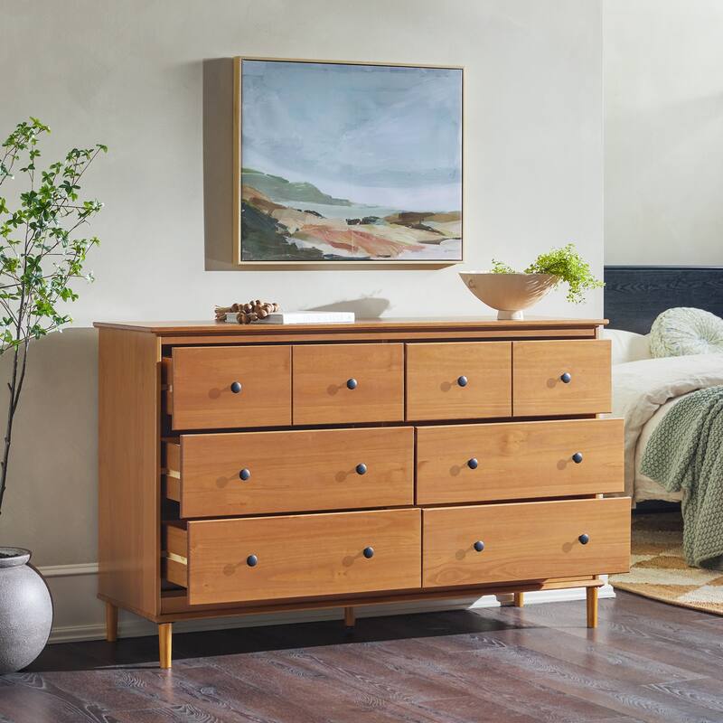 Walker Edison Bullrushes 6-Drawer Solid Wood Dresser