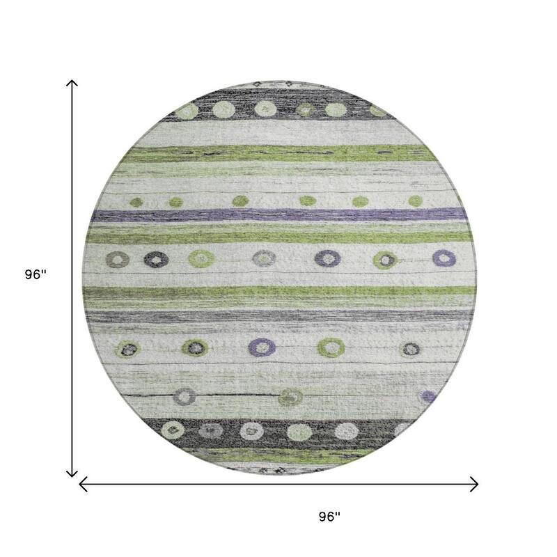 HomeRoots Striped Transitional Rectangle Outdoor Rug