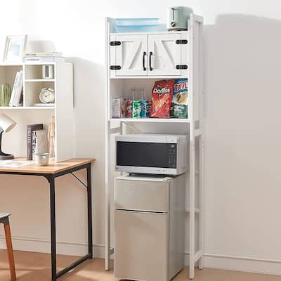 Yak About It® Dorm Hutch - Over the Fridge Organizer by DormCo - 23.60"L x 9.85"D x 74"H