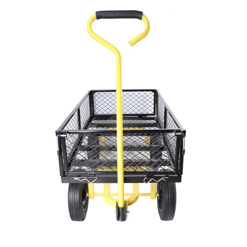 Multi-functional cart with 10-inch solid tires for gardening and farming