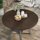 preview thumbnail 15 of 19, Furniture of America Winnie Oak 47-inch Round Pub Table with Drop Leaf
