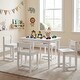 preview thumbnail 8 of 18, Gymax 5-Piece Kids Table and Chairs Set Solid Rubber Wood Toddler