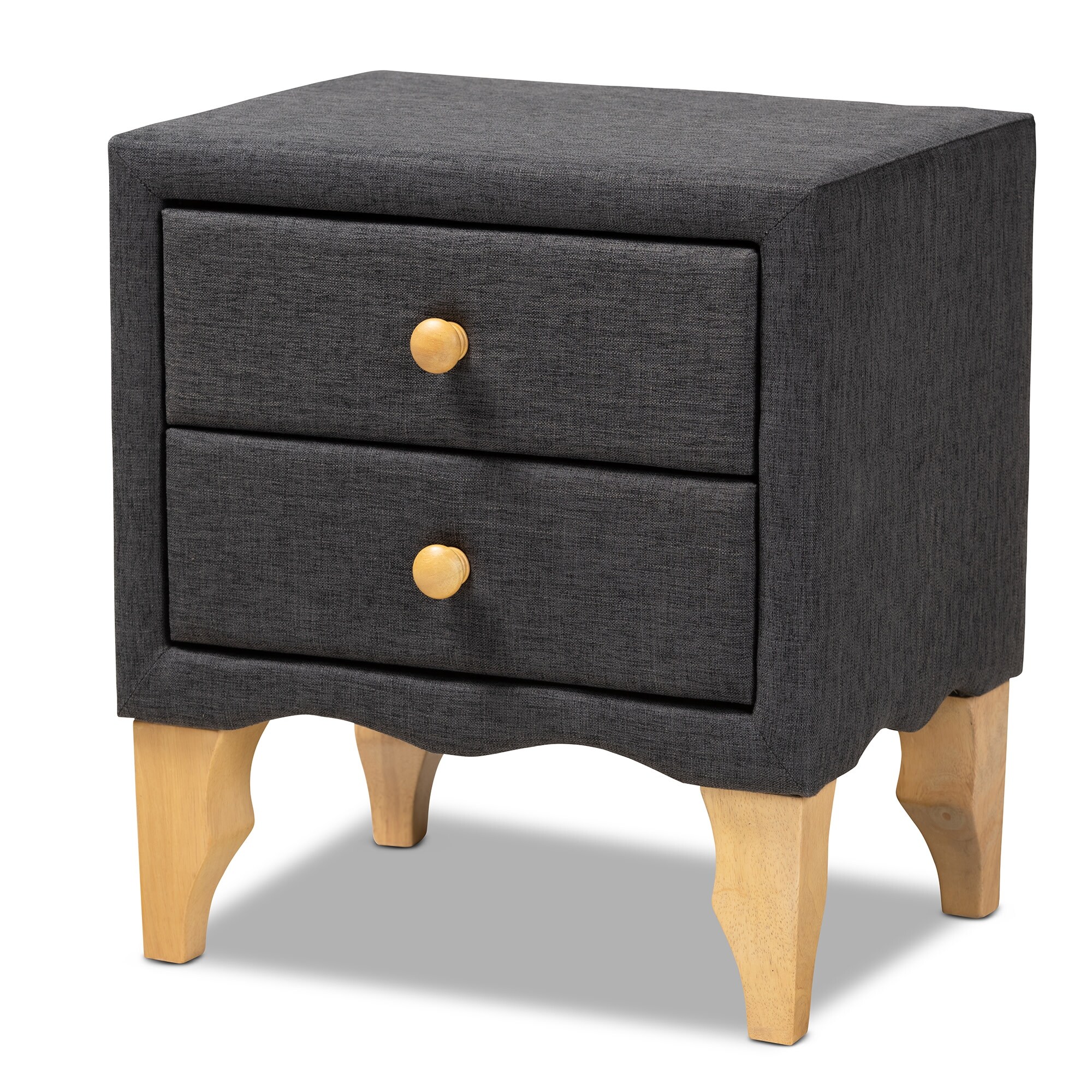 Shop Baxton Studio Artis Nightstand Artis 18 Wide 2 Drawer Wood Framed Overstock 29569876