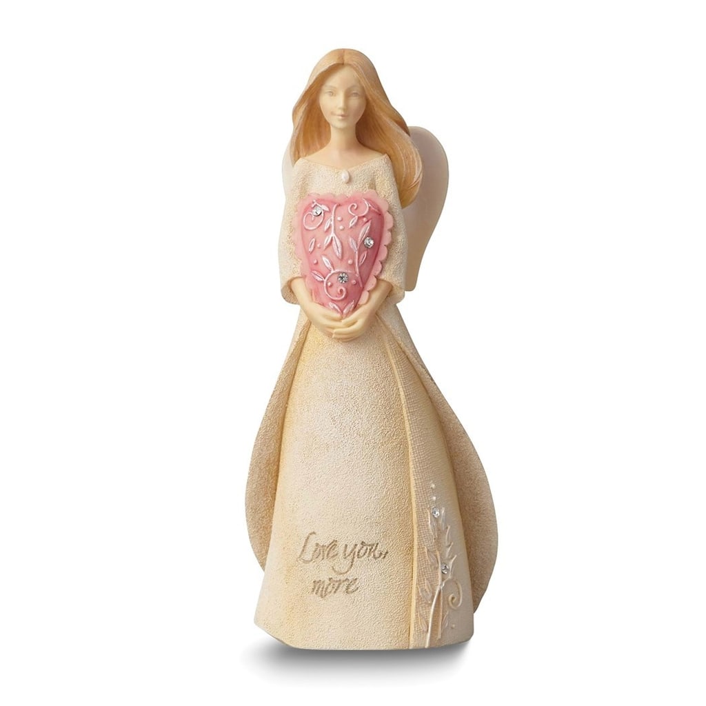 Curata Foundations Love You More Hand-Painted Resin Mini Angel Figurine