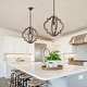 preview thumbnail 2 of 21, Modern Farmhouse 1/3-Light Wood Rustic Chandelier Lantern for Kitchen Island 1-Light