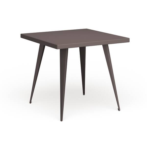 slide 1 of 17, Carbon Loft Swan Industrial Square Metal Dining Table Antique