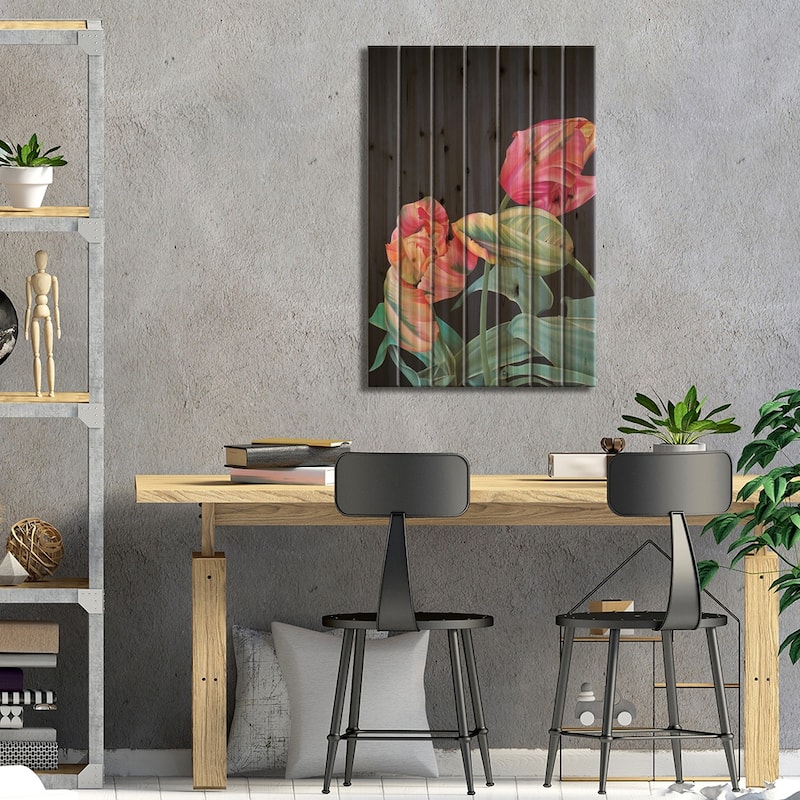 Avignon Parrot Print On Wood by Ildze Ose - Multi-Color