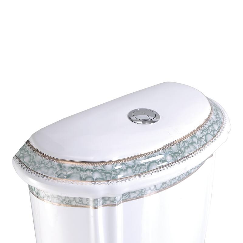 Green and Gold Toilet Tank for Item 12816 Renovators Supply