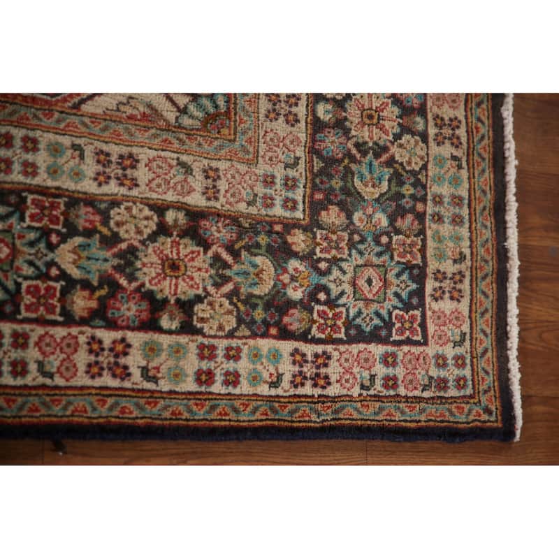 Vegetable Dye Shiraz Kashkoli Persian Vintage Rug Handmade Wool Carpet - 6'9"x 9'6"