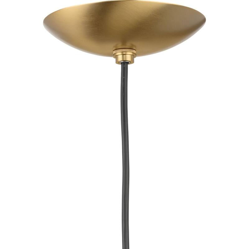 Atwell Collection Brushed Bronze and Opal Glass Globe Small Hanging Pendant Light - 8 in x 8 in x 8.5 in