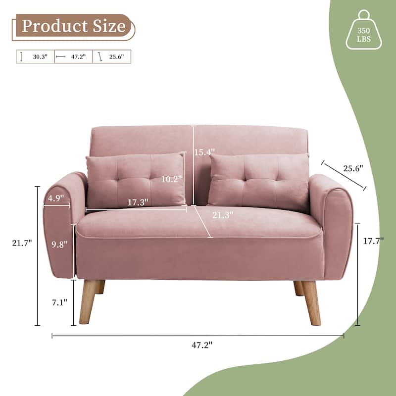 Futzca 47" Modern Loveseat Sofa