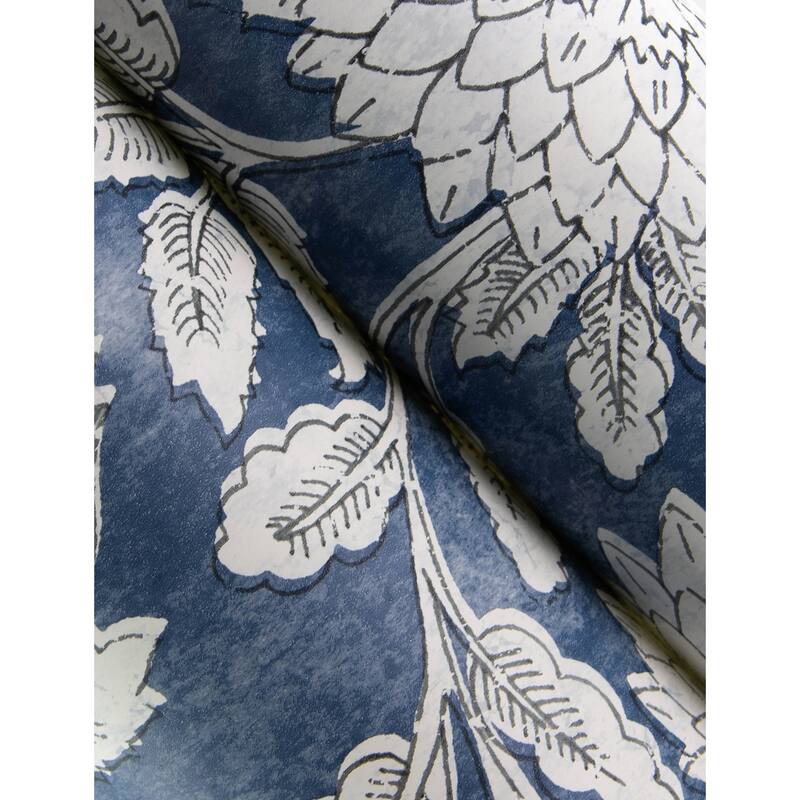 Chesapeake Vadouvan Navy Jacobean Trail Wallpaper