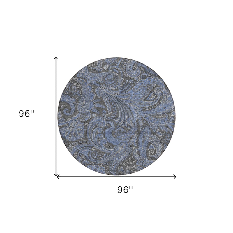 HomeRoots Paisley Transitional Rectangle Outdoor Rug