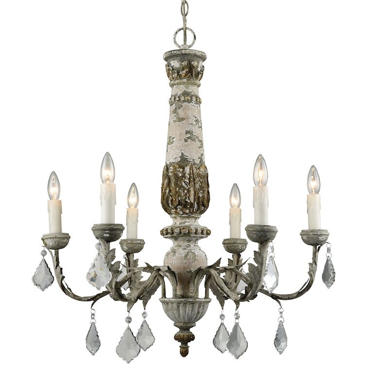 Elk Home 1202-005  GeneviÃƒÂ¨ve 6 Light 28" Wide Taper Candle Chandelier - Chandeliers For Bedrooms by Overstock.com