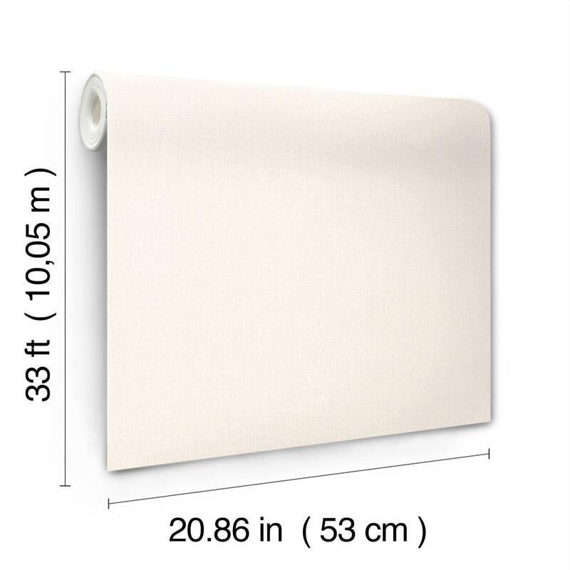 Chesapeake Sonia Bone Faux Linen Wallpaper