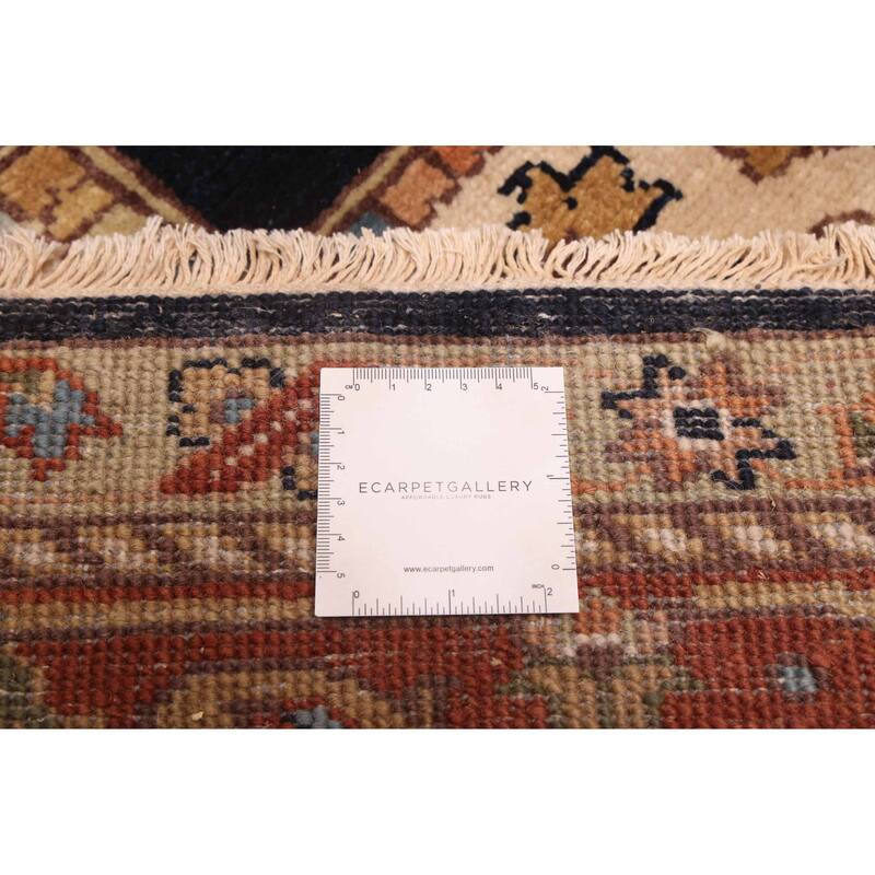 ECARPETGALLERY Hand-knotted Jules Sultane Dark Navy Wool Rug - 7'11 x 9'11