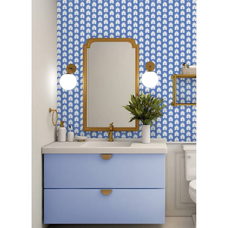 Scalamandre Azure Fleur Peel & Stick Wallpaper