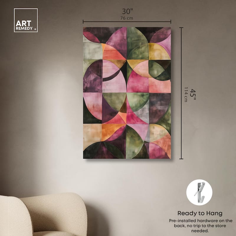 Tessellated Arcs Canvas by Art Remedy, Gallery Wrapped