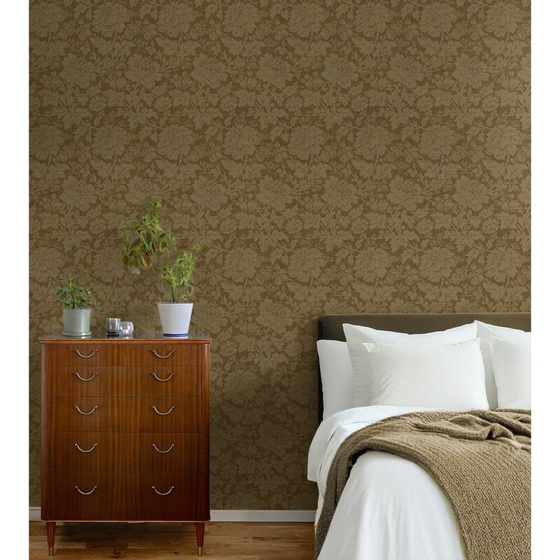 Seabrook Designs Thoreau Floral Unpasted Wallpaper