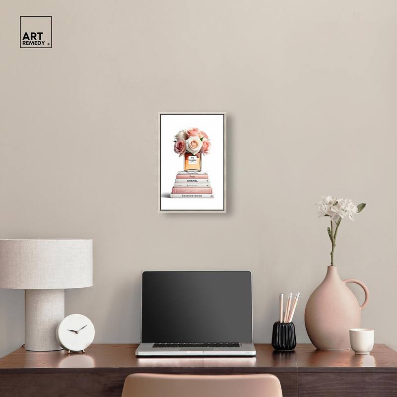 Rose Reads Rouge Canvas by Art Remedy