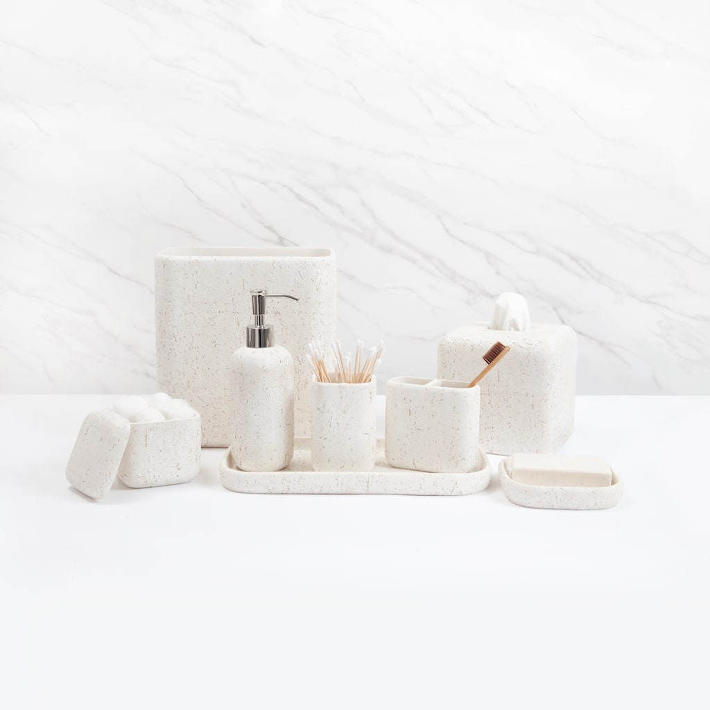 Kassatex Aman Ivory Resin Bath Accessories