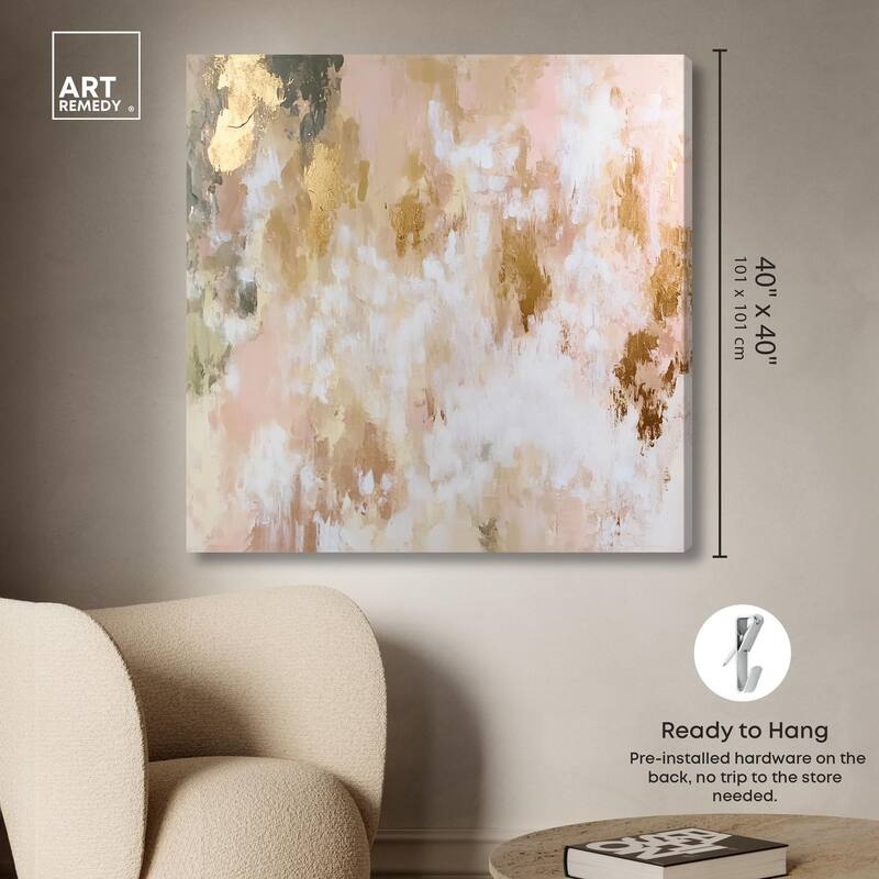 Golden Glimmer Gesture III Canvas by Art Remedy, Gallery Wrapped