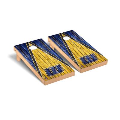 Worcester State Lancers Weathered Cornhole Board Set