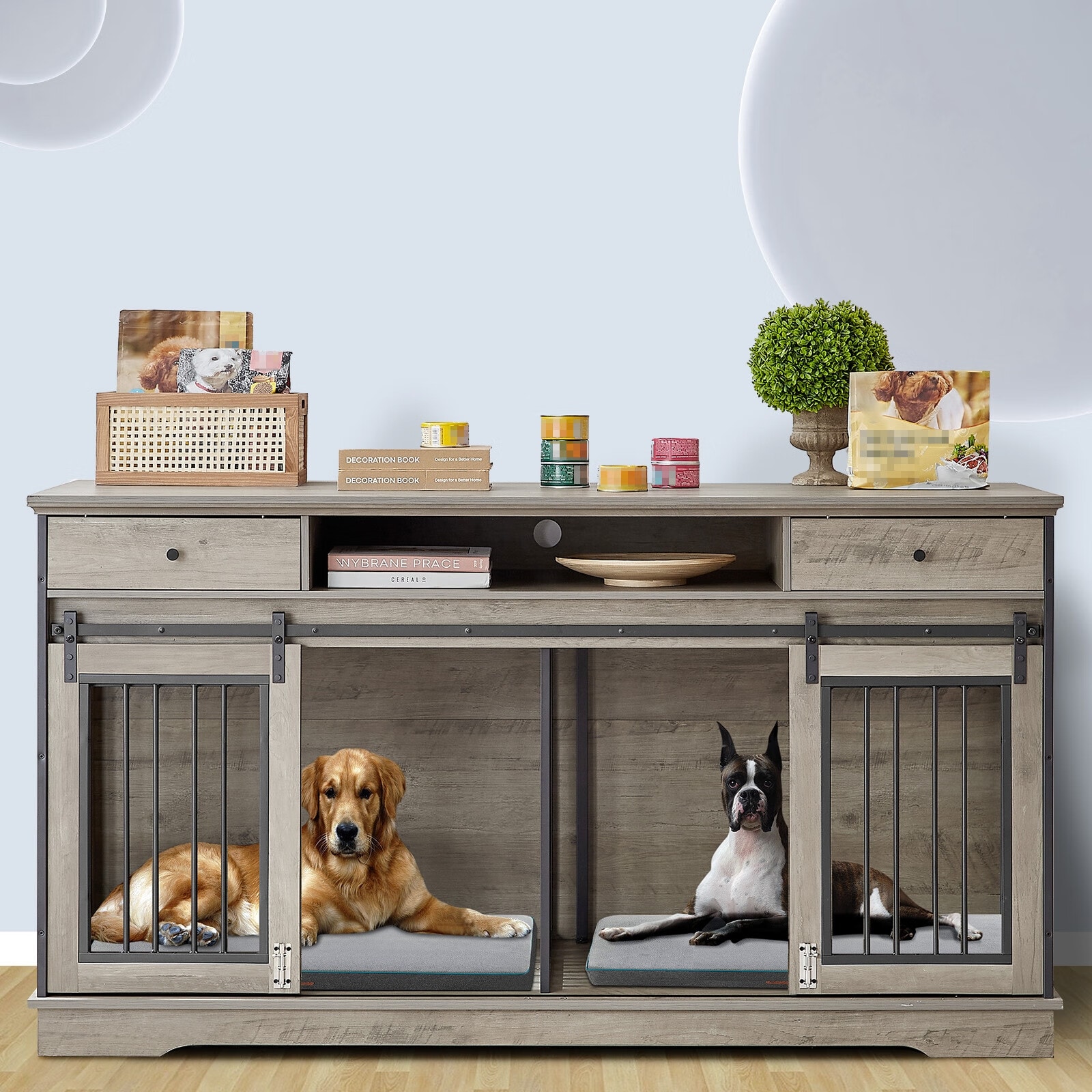 Pet crate furniture top