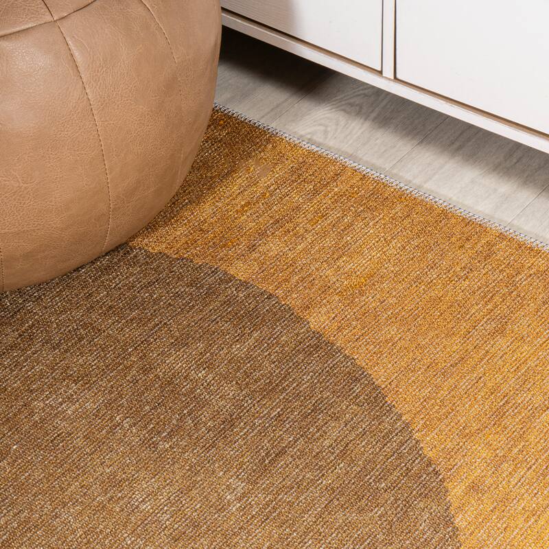 JONATHAN Y Ashkii Bohemian Textured Weave Floral Machine Washable Area Rug
