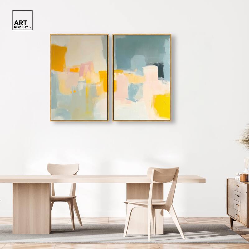 Ocean of Suns I Canvas Set of 2 by Art Remedy