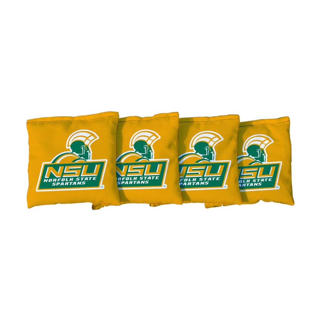 Norfolk State University NSU Spartans Yellow Cornhole Bags