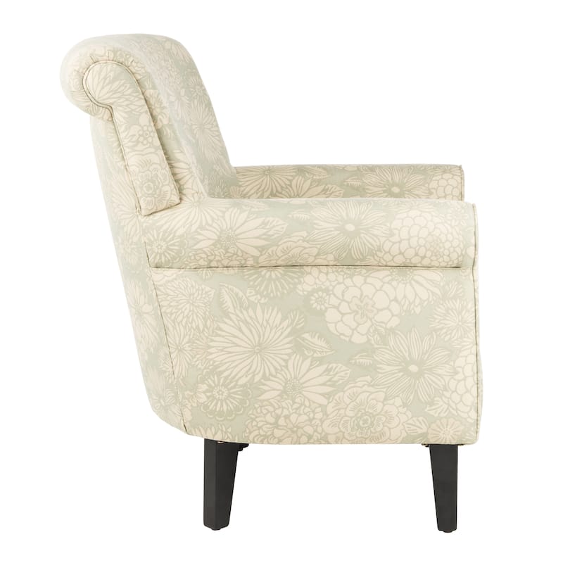 SAFAVIEH Gramercy Garden Motif Grey Club Chair - 29.8" x 32.8" x 32.4"