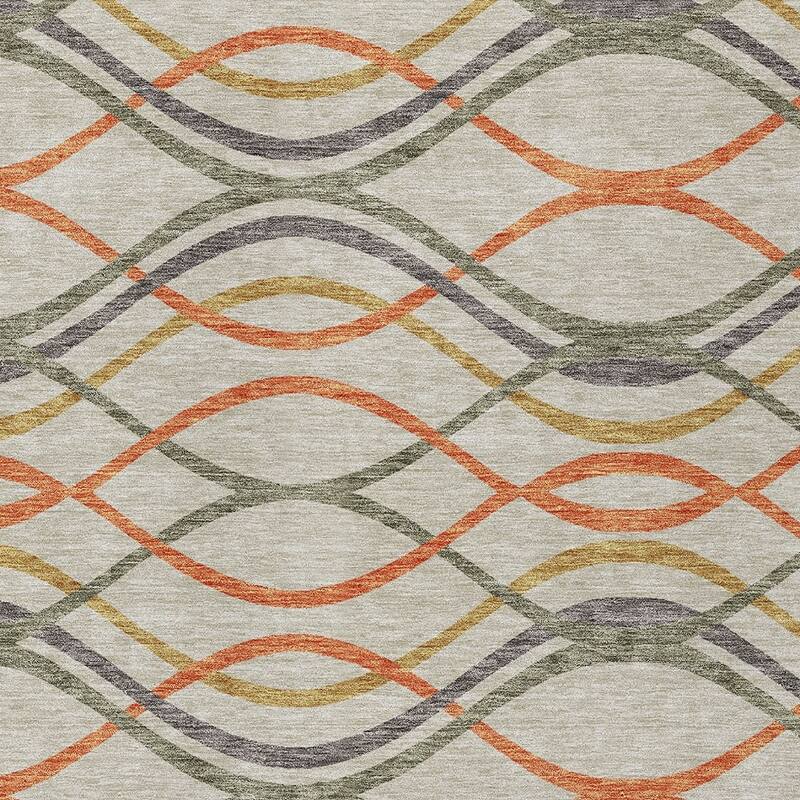 HomeRoots Abstract Transitional Rectangle Outdoor Rug