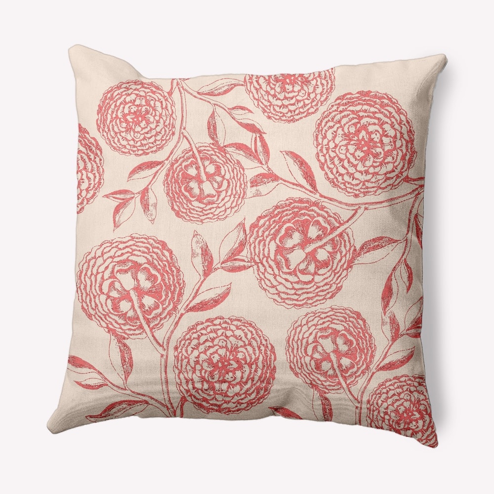 Antique Flowers Indoor/Outdoor Throw Pillow