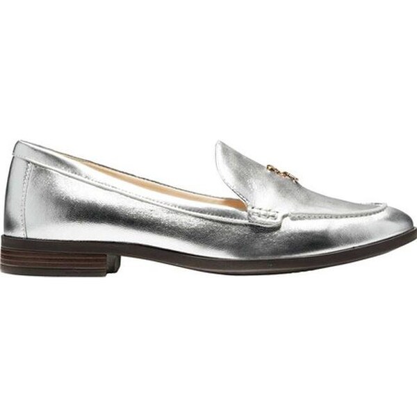 cole haan silver loafers