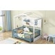 preview thumbnail 4 of 6, White Twin Pine House Bed with Window, Fence, Shelves, Guardrail