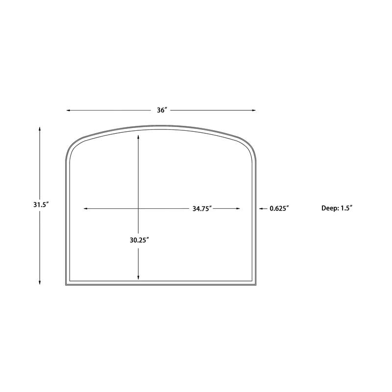 Livabliss Evander Traditional Mantel Mirror - 32"H x 36"W x 2"D