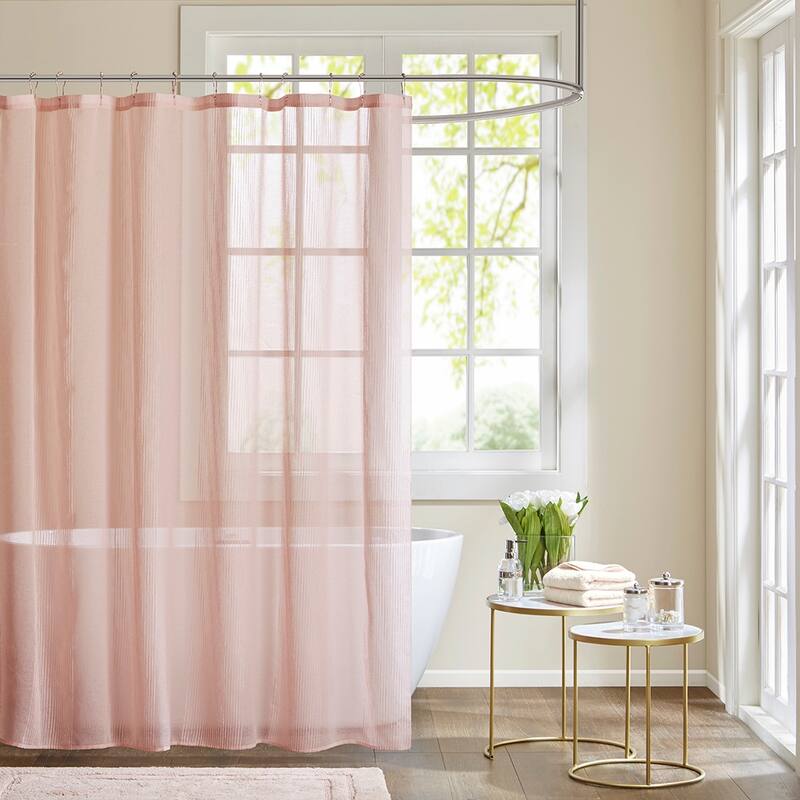 Madison Park Lydia Sheer Shower Curtain