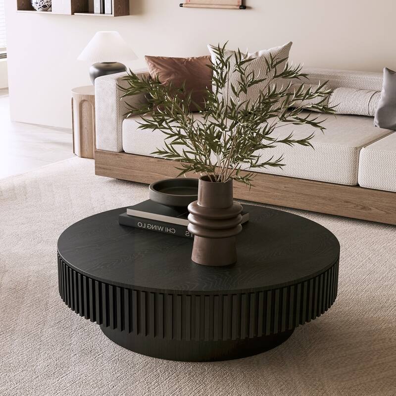 Round Coffee Table with Storage