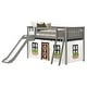 preview thumbnail 14 of 21, Max and Lily Classic Twin-Size Low Loft with Easy Slide and Curtain
