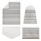 preview thumbnail 2 of 4, Grey Boho Tribal Bohemian Boy Girl Unisex Nursery Crib Bedding Set Jacquard Aztec Gender Neutral Modern Geometric Stripes Ivory