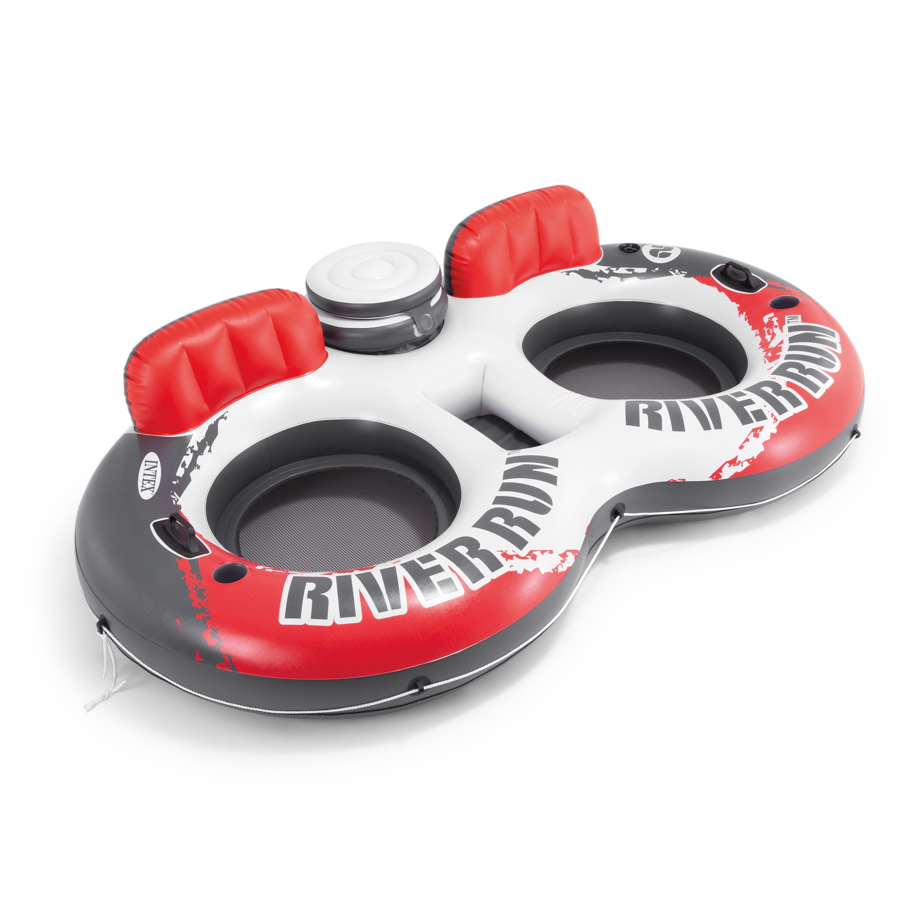 Intex River Run II Inflatable Person Pool Tube Float w/ Cooler