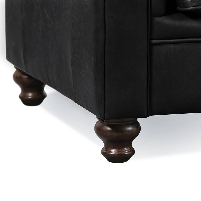 Poly & Bark Lyon 87" Sofa - Full Grain Genuine Italian Leather