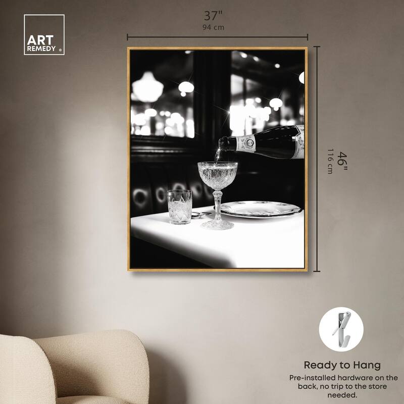 Sparkling in Monochrome II Canvas by Art Remedy