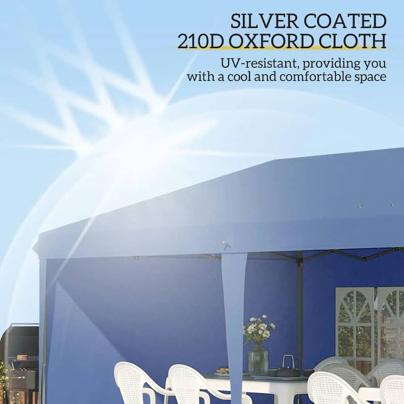 10'x20' Pop Up Canopy Tent with 4 Sidewalls,Instant Gazebo,Carry Bag