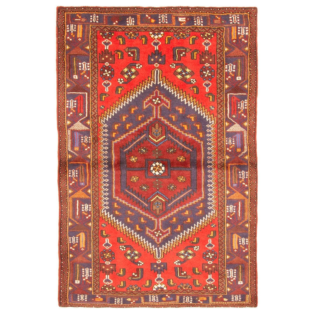 ECARPETGALLERY Hand-knotted Andelz Blue Wool Rug - 4'0 x 6'0