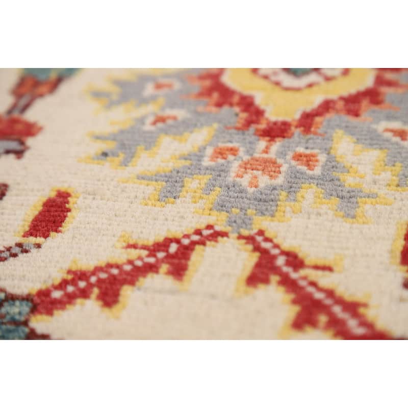 Floral Kazak Oriental Foyer Rug Hand-Knotted Wool Carpet - 2'0" x 3'0"