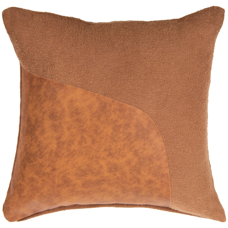 Rizzy Home Textured Abstract Arch Throw Pillow, 20x20 - Cover Only - Brown