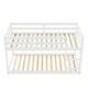 preview thumbnail 7 of 11, Low Height Design Twin Over Twin Floor Bunk Bed in Grey for Kids' Safety,Stylistic Elements Kid's Bunk Bed,White
