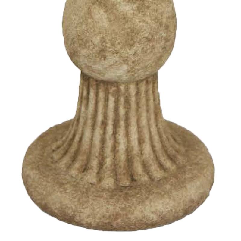 Ivina Bird Bath Feeder, Brown Terracotta, Cute Decorative, 16 Inch